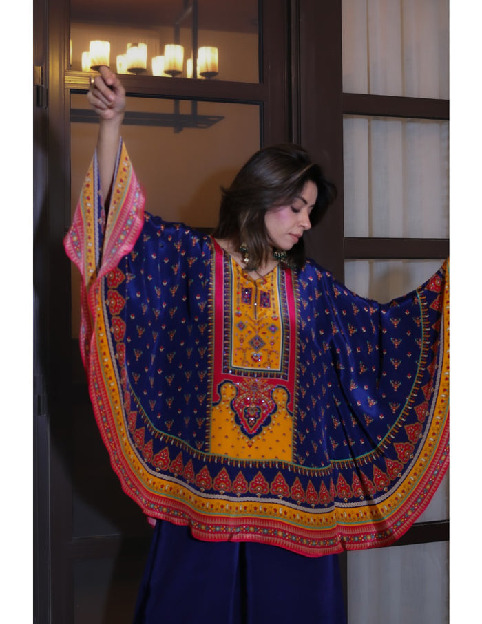 Royal Indigo Kaftan Co-ord Set
