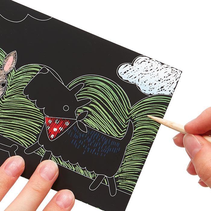 Artwork of the Playful Pups Scratch and Scribble Mini Scratch Art Kit