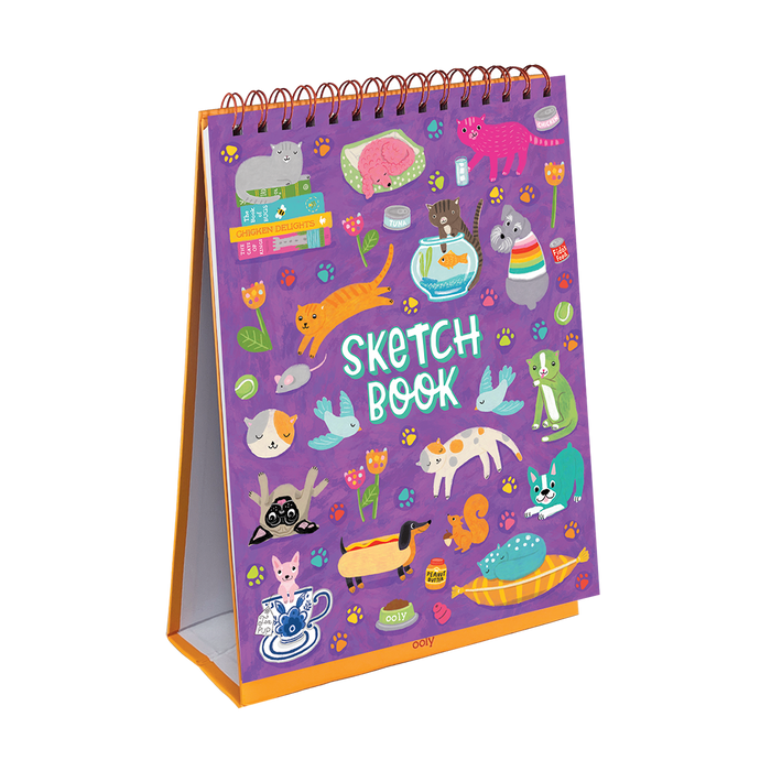 OOLY Sketch & Show Standing Sketchbook - Pets at Play angle view