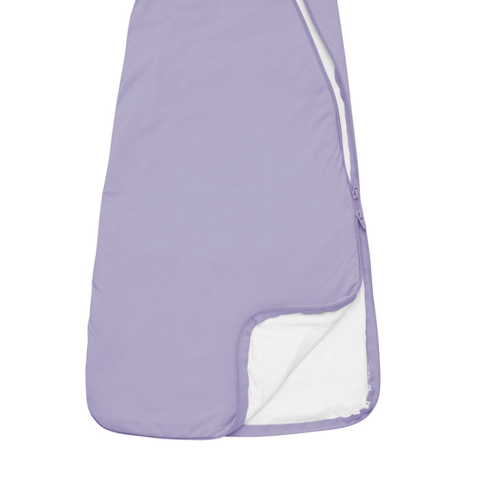 Double zipper on Kyte Baby Slumber Bag in Taro