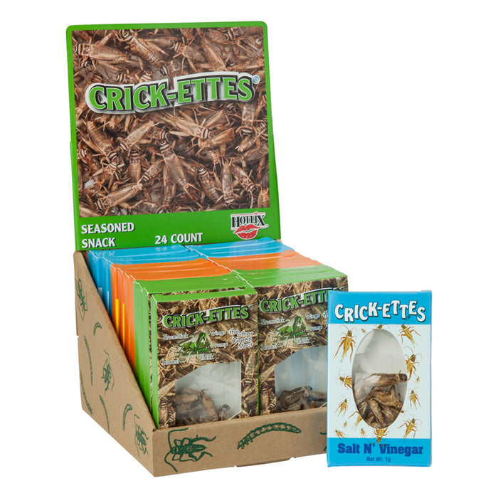 Snack Assorted Crick-Ettes Real Crickets Seasoned - 24ct