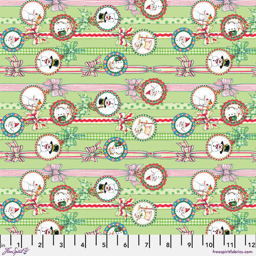 Snow People Ribbon Fabric
