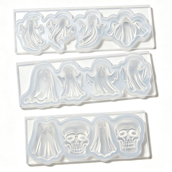 Spooky Ghost Skull Decorative Figurine Resin Mold