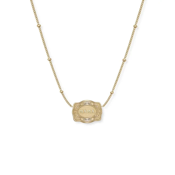SpurWest Ultra Mini Belt Buckle Mama Necklace