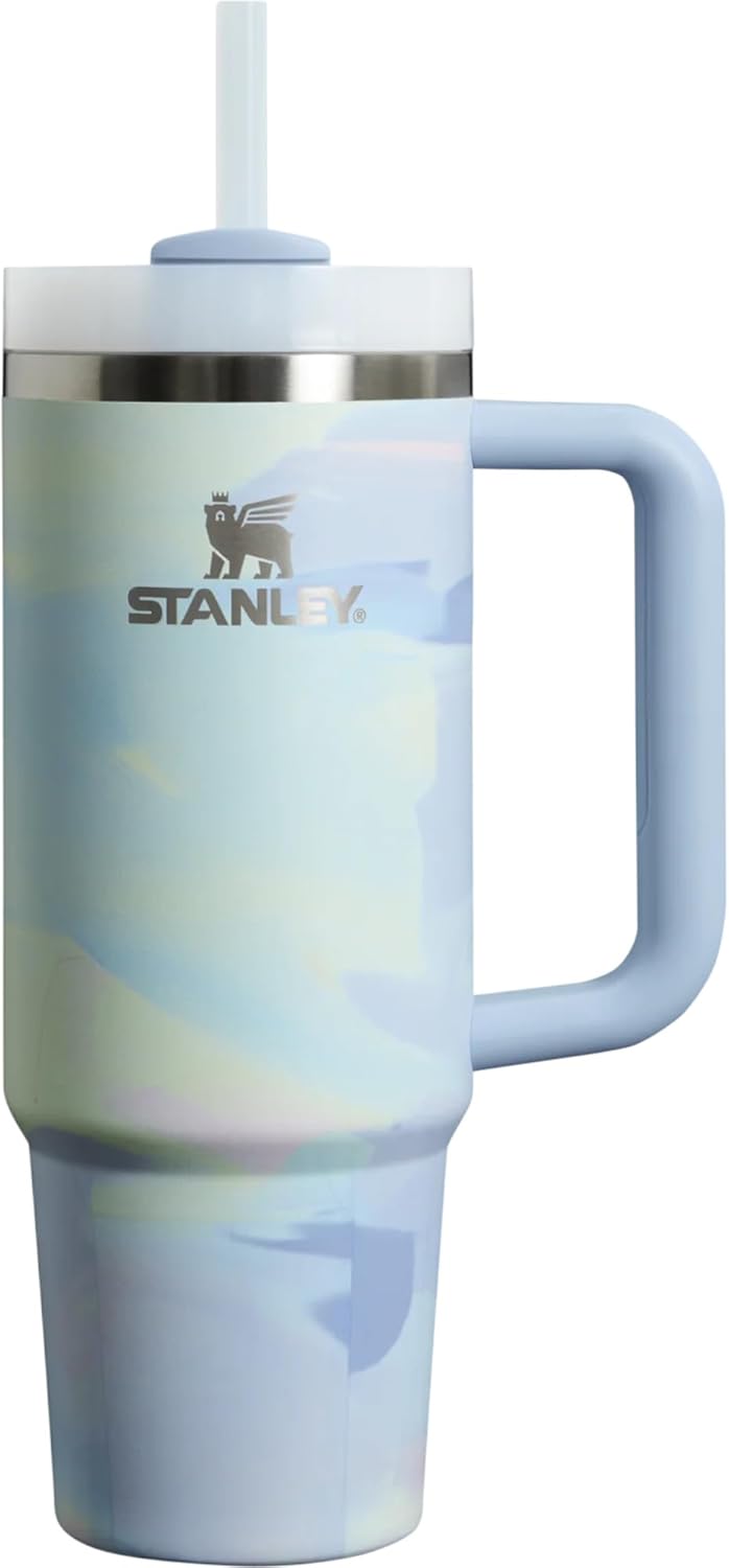 STANLEY Cool Serene Brushstroke Quencher H2.0 FlowState Tumbler Vacuum Insulated Stainless Steel With Lid And Straw Cool And Serene Brush Stroke 40oz
