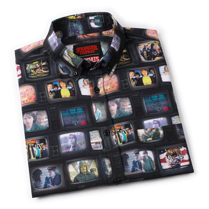 RSVLTS Stranger Things Short Sleeve Shirt Stranger Things "Strange Signals" – KUNUFLEX Short Sleeve Shirt Stranger Things "Strange Signals" – KUNUFLEX Short Sleeve Shirt
