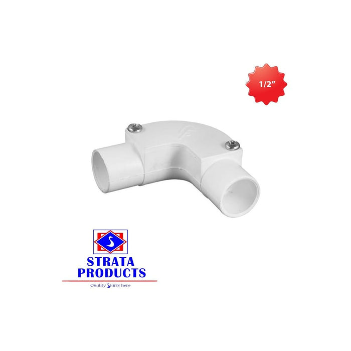 Strata Inspection Bend 90 Degree x 1/2 Inch: Durable, Electrical Accessory, Neat Finish - AIJ3111 ebuystt