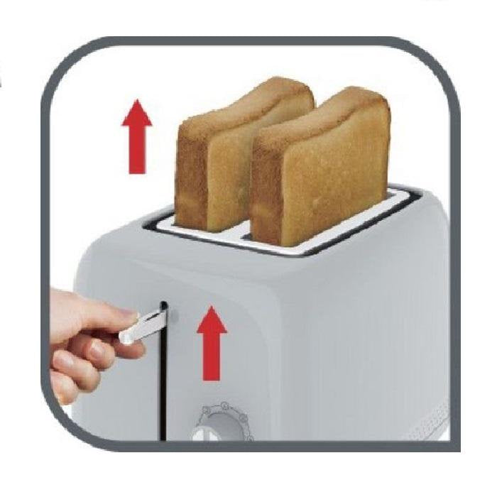 T-FAL 2 Slice Grey Soleil Toaster - Blemished package with full warranty - TT302E52