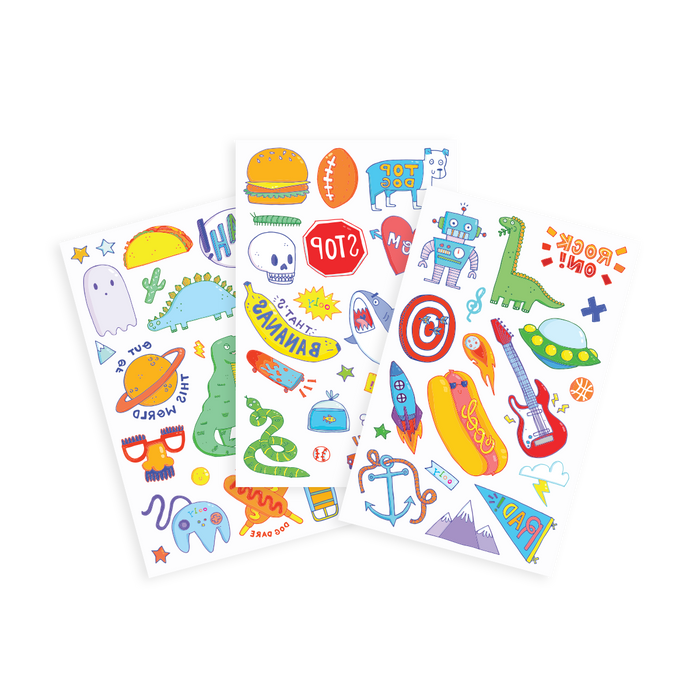 OOLY Tattoo-Palooza Temporary Tattoos - Over the Rainbow - displaying all 3 Sheets