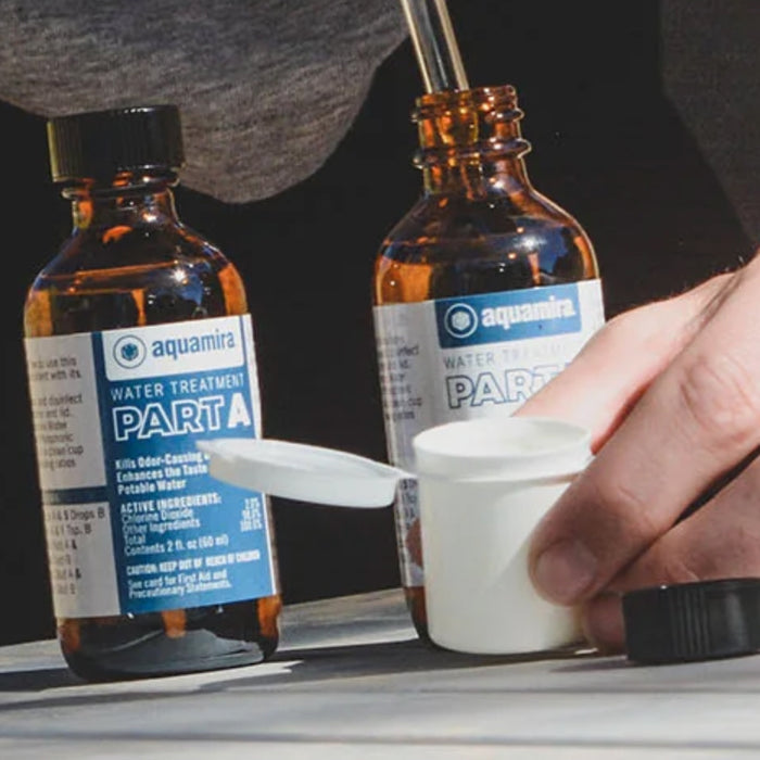 Using Aquamira Water Treatment Drops to treat drinking water