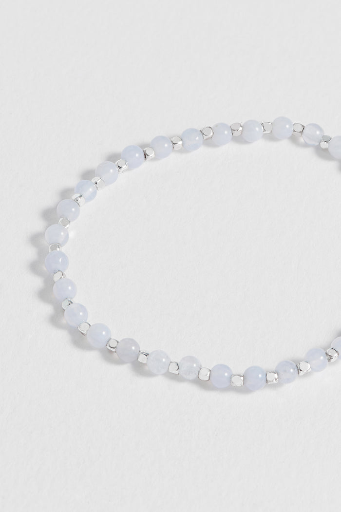 Wellness Blue Lace Agate Gemstone Amelia Bracelet
