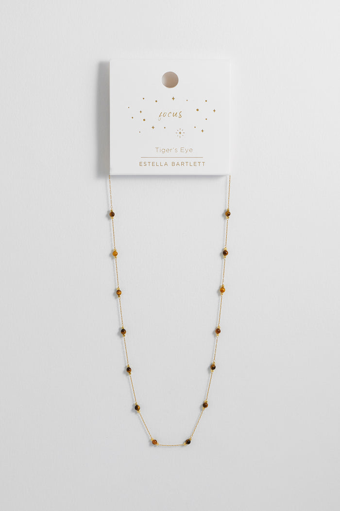 Wellness Tigers Eye Gemstone Bead Necklace