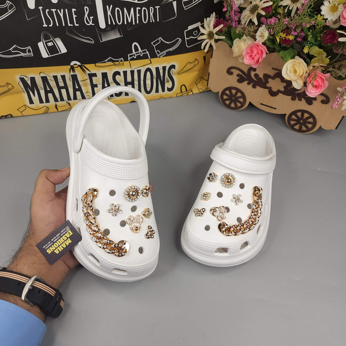 White Casual Slipper Sandals - Maha fashions - Women Footwear