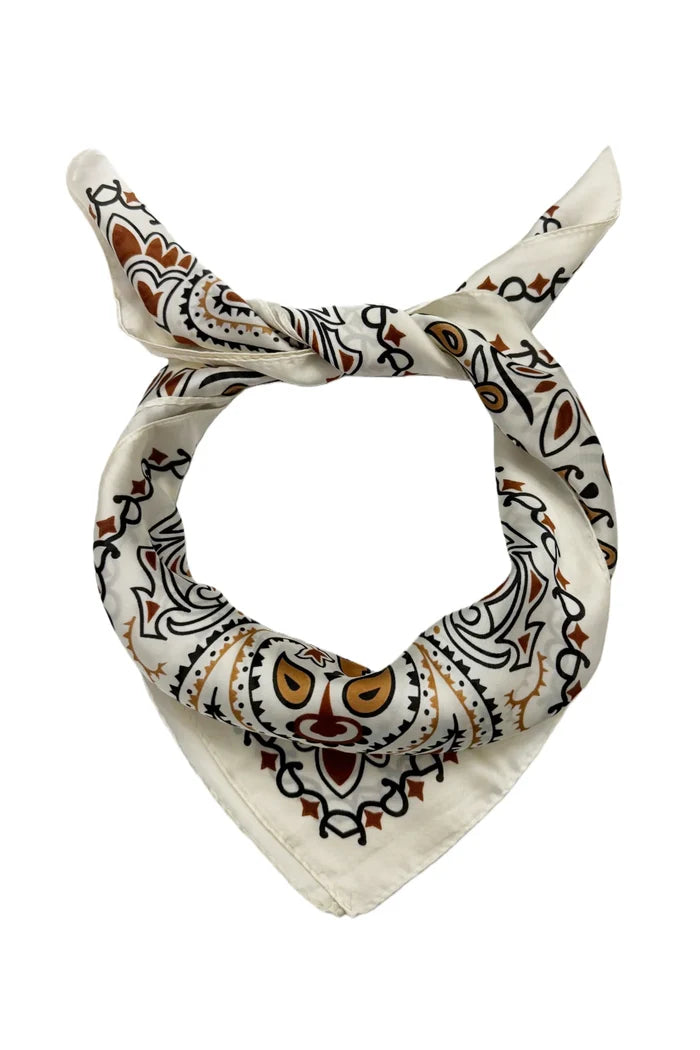 White Paisley Wildrag Bandana