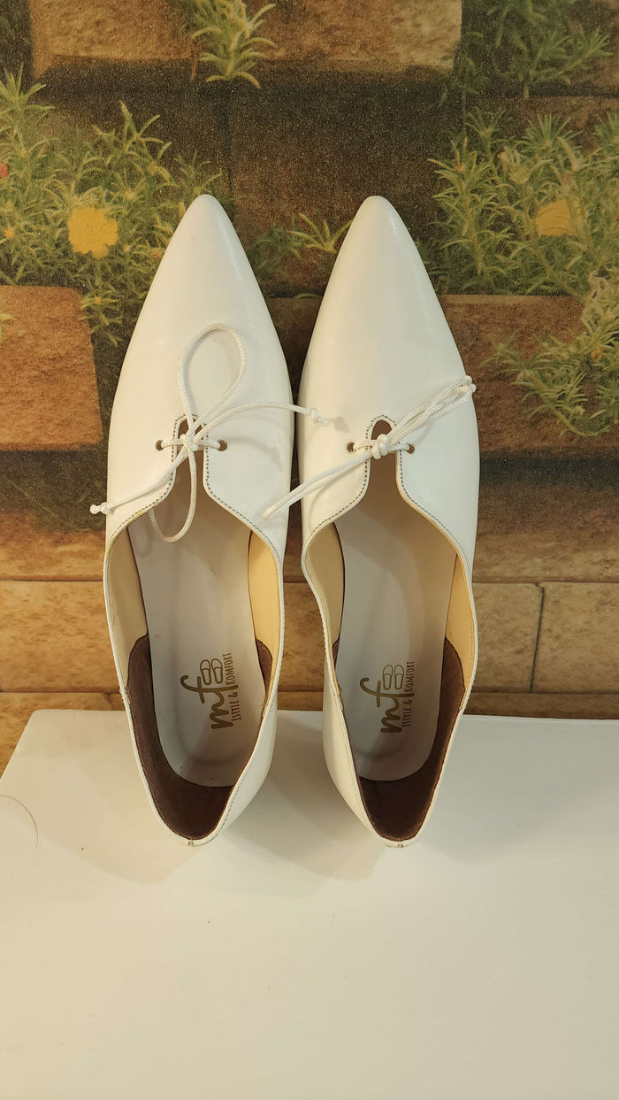 White Pointed Pumps in Flat - Maha fashions - Women Footwear