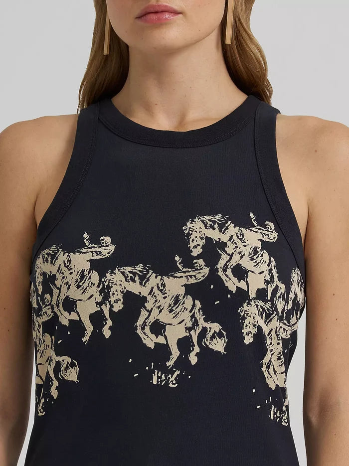Wrangler x Lainey Wilson Cowboy Tank in Black