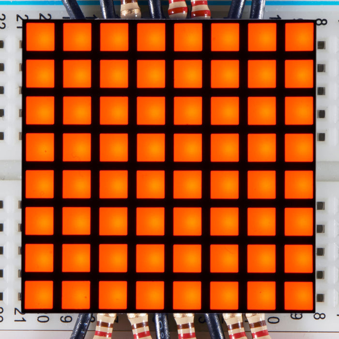 1.2" 8x8 Matrix Square Pixel - Amber (KWM-R30881CUAB) by Adafruit - The Pi Hut