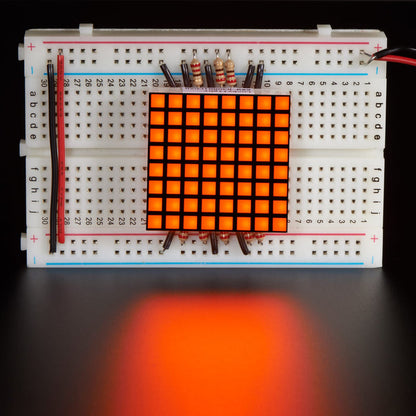 1.2" 8x8 Matrix Square Pixel - Amber (KWM-R30881CUAB) by Adafruit - The Pi Hut