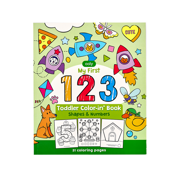 OOLY cover of Shapes and numbers coloring book