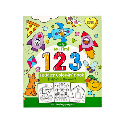 OOLY cover of Shapes and numbers coloring book