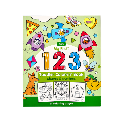 OOLY cover of Shapes and numbers coloring book