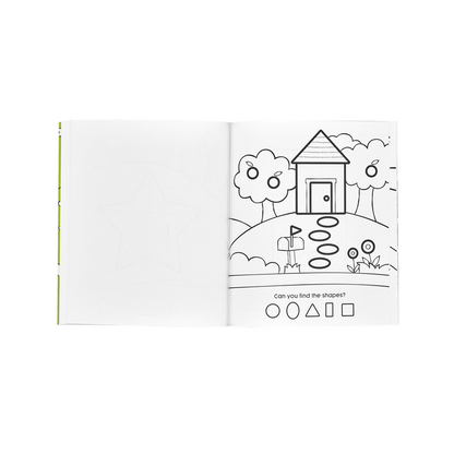 OOLY inside of Shapes and numbers coloring book