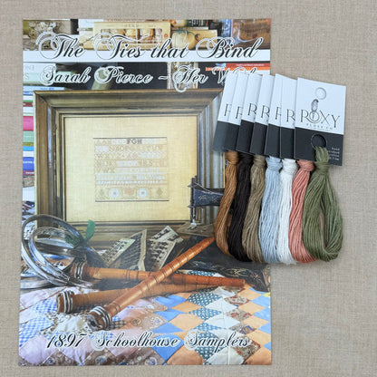 1897 Schoolhouse Samplers - The Ties That Bind: Sarah Pierce Her Work -  Physical Chart and/or Roxy Floss