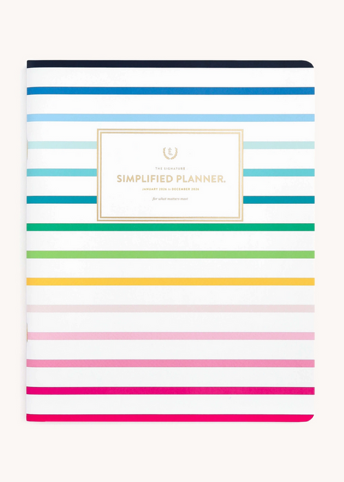 2026 softcover monthly simplified planner happy stripe Emily ley