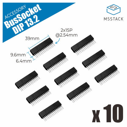 2×15 Pin Header Socket for 13.2 Module (10pcs) - m5stack-store