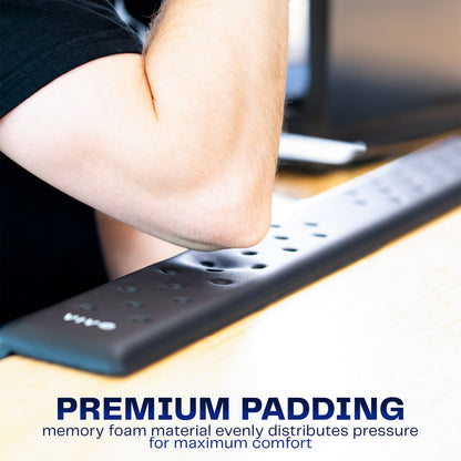 Premium padded memory foam wrist pad that evenly distributes pressure for maximum comfort