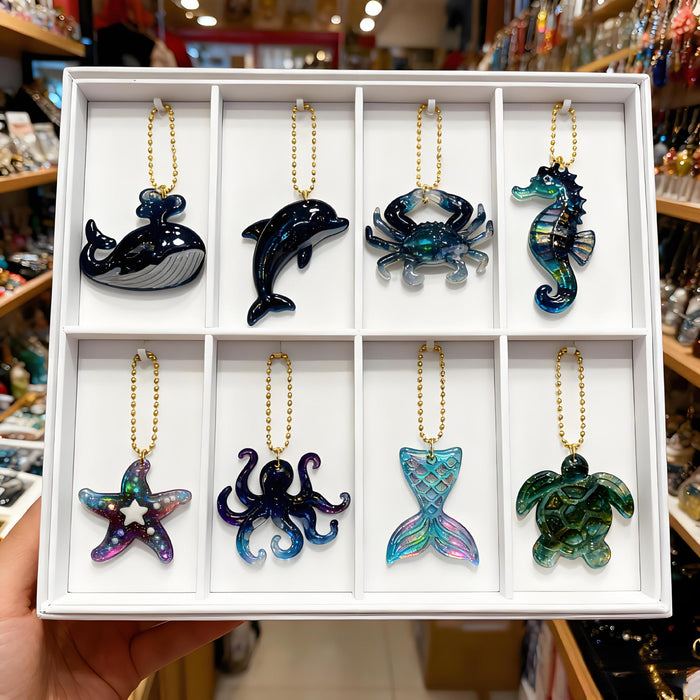 3pcs Marine Creature Pendant Resin Mold