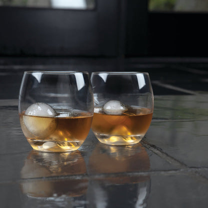 4-Piece Ice Sphere Mold and Crystal Tumbler Set (Online Only)
