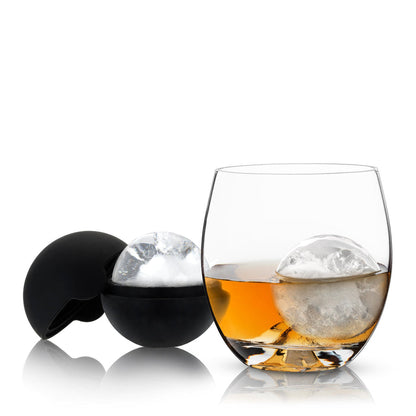 4-Piece Ice Sphere Mold and Crystal Tumbler Set (Online Only)