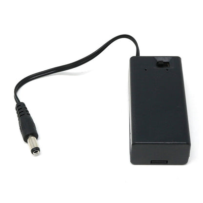 9V battery holder with switch &  5.5mm/2.1mm plug by The Pi Hut - The Pi Hut