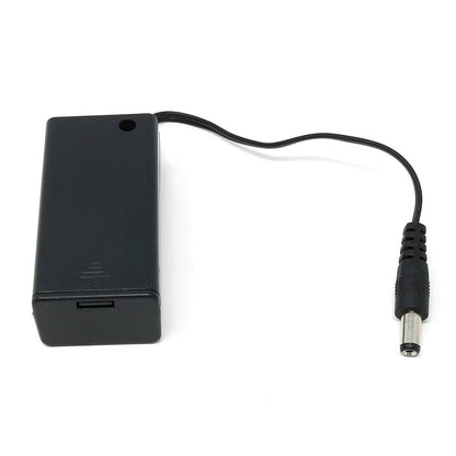 9V battery holder with switch &  5.5mm/2.1mm plug by The Pi Hut - The Pi Hut
