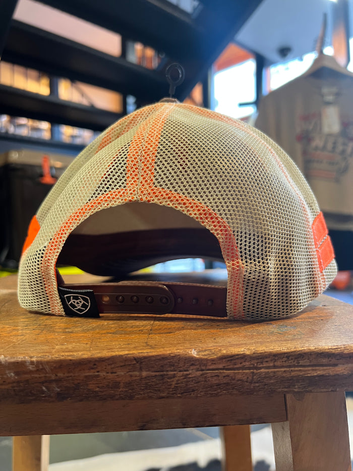 Ariat Orange / Brown Trucker Cap
