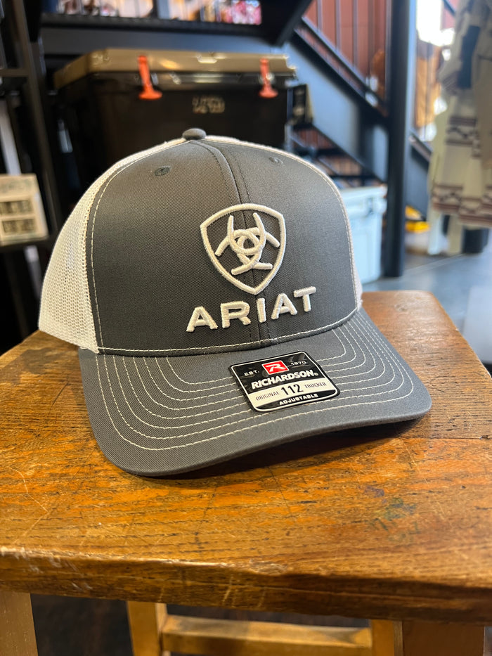Ariat Grey / White Trucker Cap