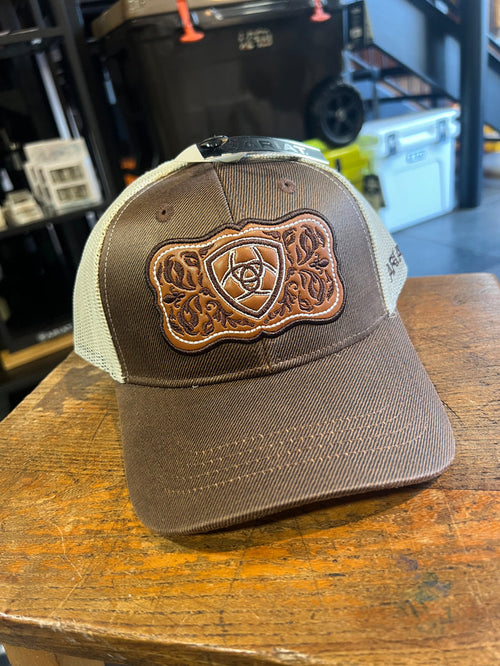 Ariat Brown Buckle Trucker Cap