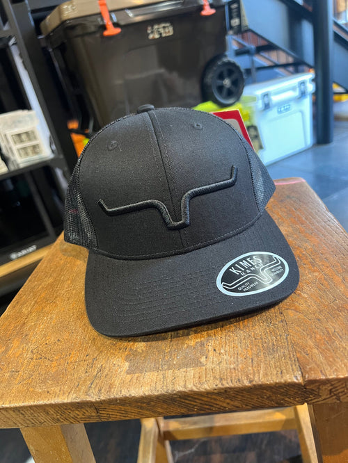 Kimes Ranch Black Trucker Cap