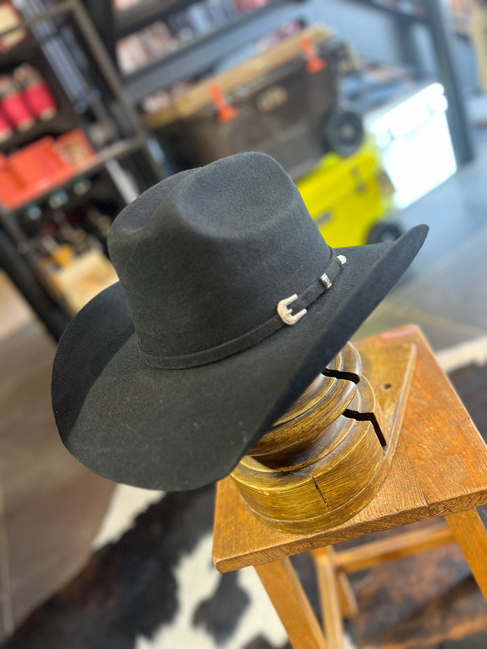 100% Wool Black Cattleman Cowboy Hat