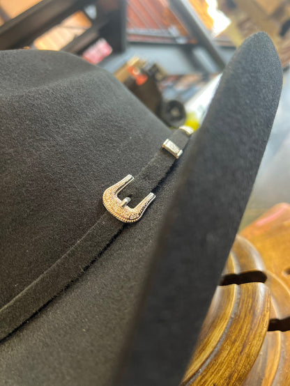 100% Wool Black Cattleman Cowboy Hat