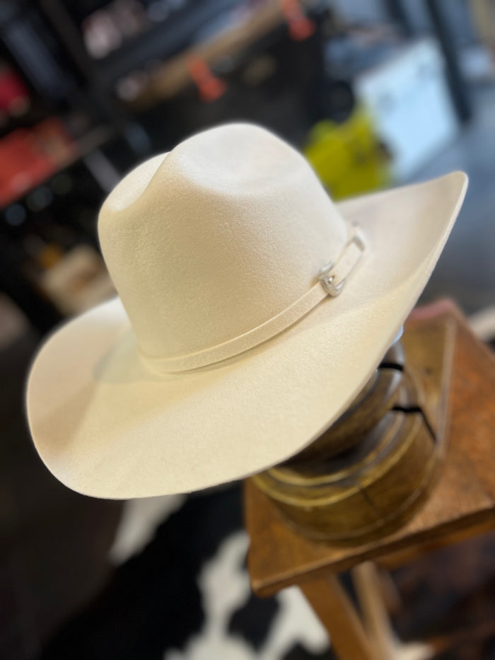 100% Wool Felt Cream Cattleman Cowboy Hat