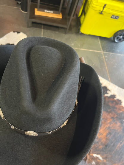 Black Wool Felt Crushable Cowboy Hat