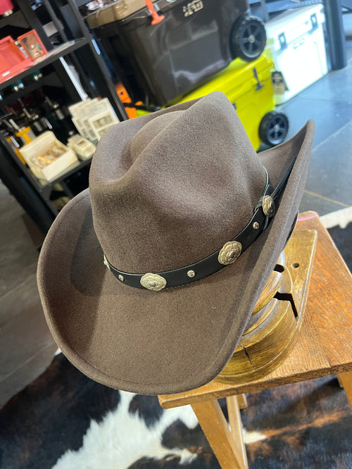 Brown Wool Felt Crushable Cowboy Hat