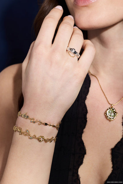 A Court of Thorns and Roses 'Keep Reaching Out Your Hand' Nesta & Cassian Ring Set of 2