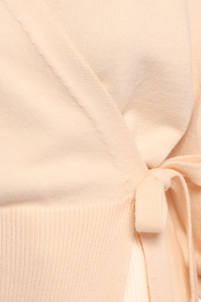 Petal and Pup USA KNITWEAR Abbey Ballet Wrap Cardigan - Cream