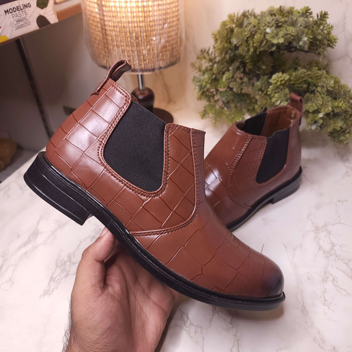 ABK-002 BROWN - Maha fashions -  Men Footwear