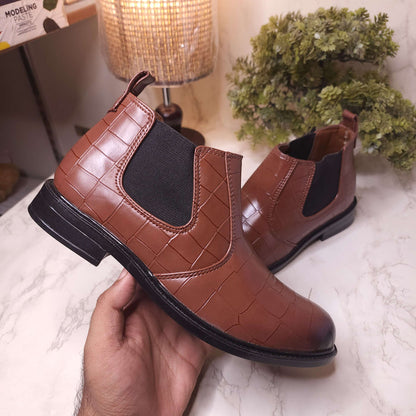 ABK-002 BROWN - Maha fashions -  Men Footwear