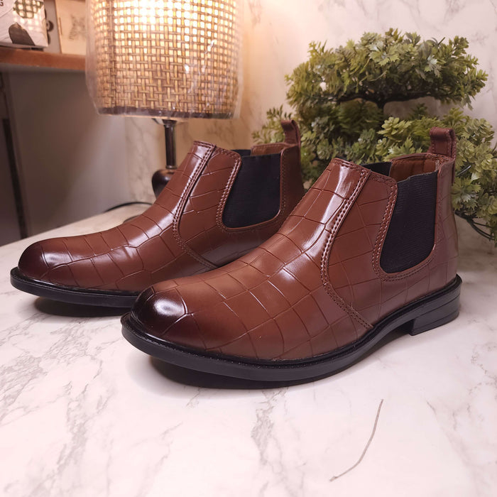 ABK-002 BROWN - Maha fashions -  Men Footwear