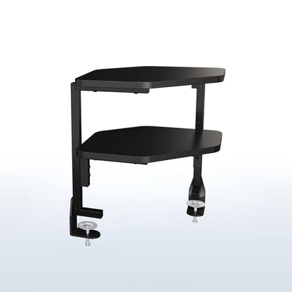 Above/Below Corner Clamp-on Dual Shelf